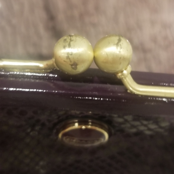 COACH Purple Snake Print Wristlet and Coin Holder. - Picture 7 of 7